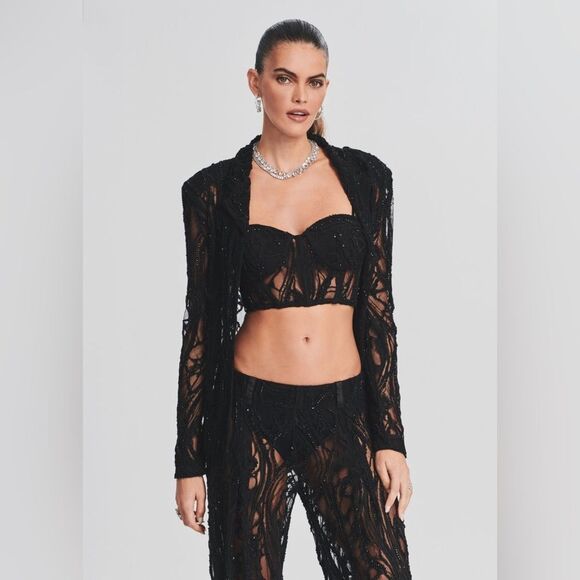 Retrofete Lincoln Embellished lace Blazer size small NWT - Picture 1 of 12
